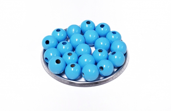 500 Holzperlen 10mm skyblau